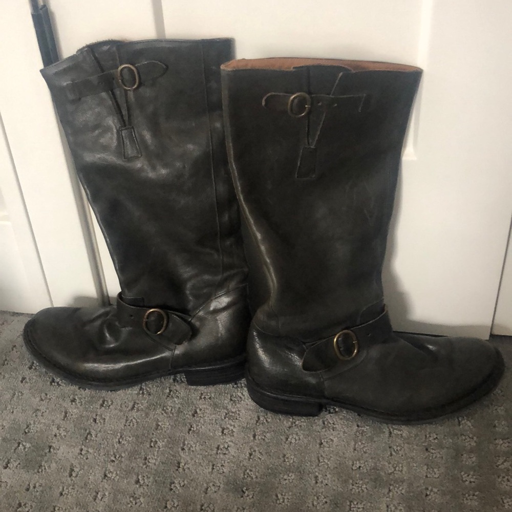 Fiorentini + Baker leather biker boot